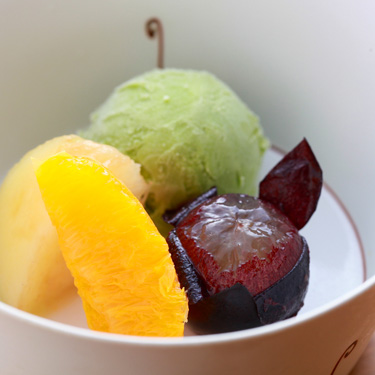 写真:京会席の水物(デザート)